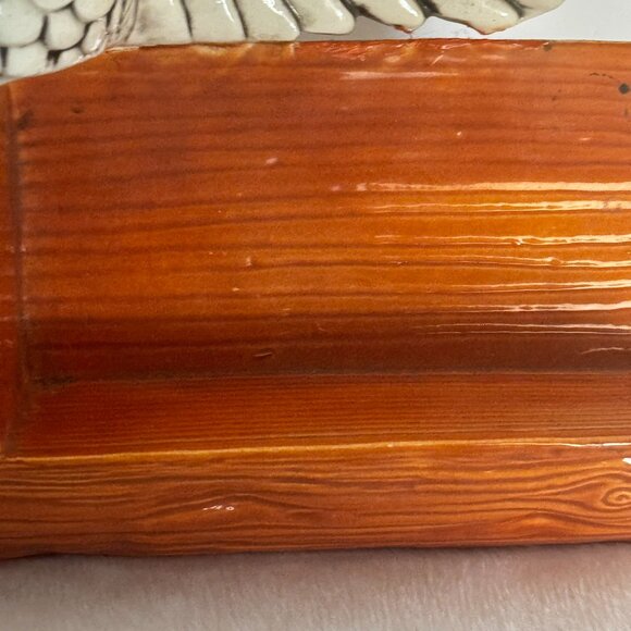 Vtg Winking Owl Ceramic Figure Sculpture Business Card Holder - Picture 4 of 15